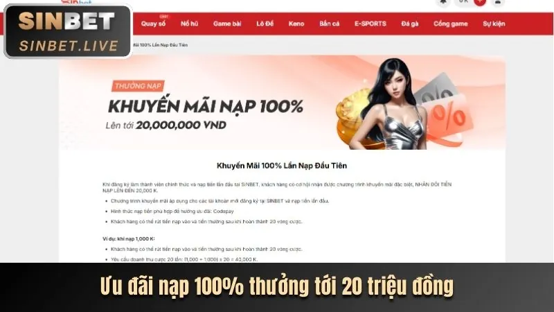 Thưởng nạp lần đầu 678.vn